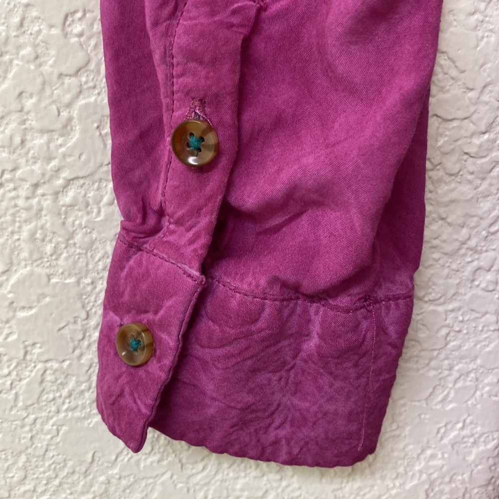 Pilcro Magenta Button-Front Maxi Dress - Picture 12 of 17